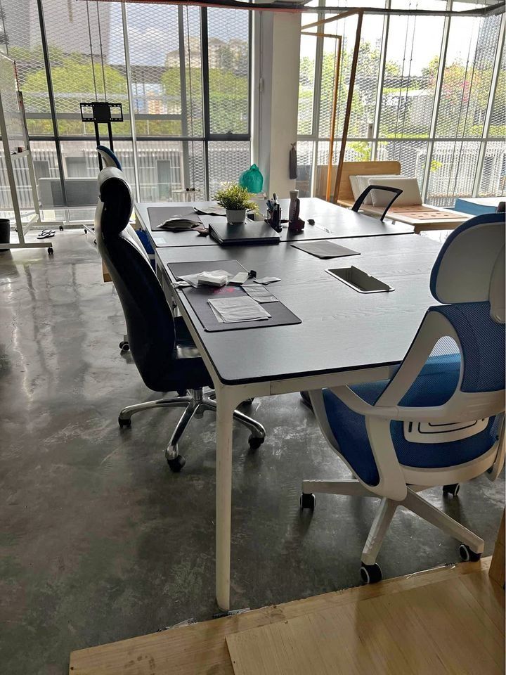 Office Conference Table Desk Ikea Bekant Black/White, Furniture & Home
