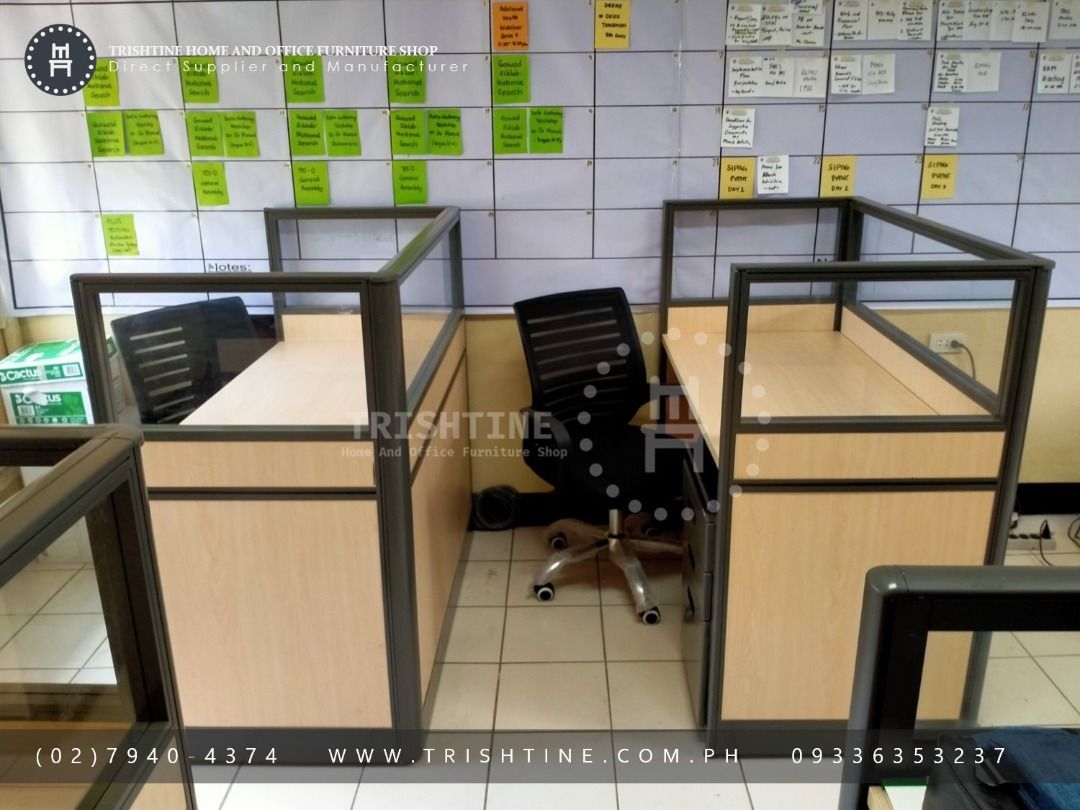 Office Cubicle | With glass partition, Furniture & Home Living, Office ...