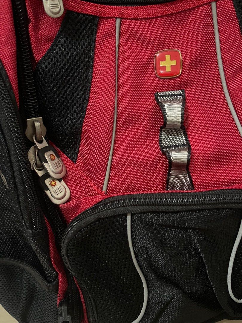 Original Samsonite Laptop Backpack Bag Red Black, Men's Fashion, Bags