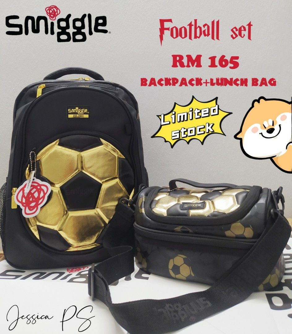 Smiggle football lunch bag hot sale
