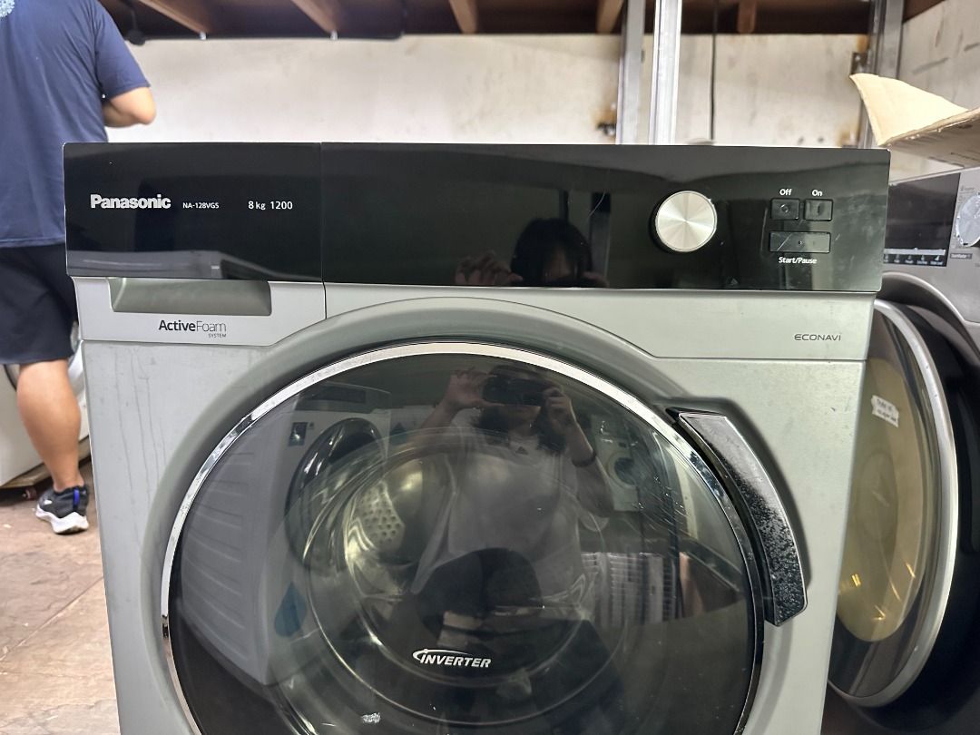 PANASONIC 8KG FrontLoader Washing Machine NA128VG51, TV & Home