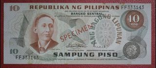 Philippines 10 Peso Specimen (C00035)