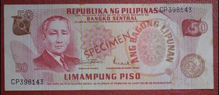 Philippines 50 Peso Specimen (C00035)