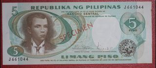 Philippines 5 Peso Specimen (C00035)