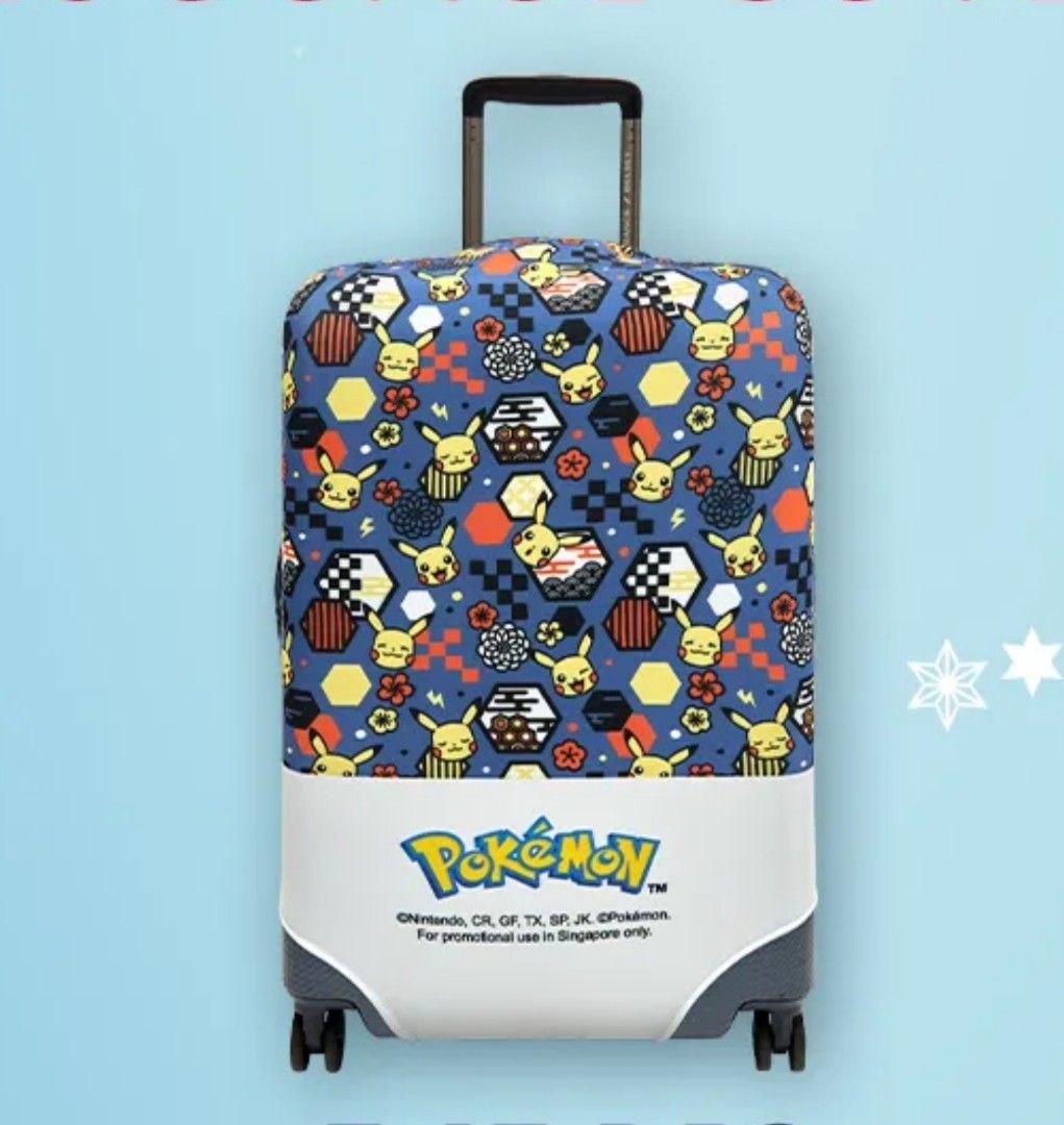 Pokemon luggage cover 24 inch, Hobbies & Toys, Travel, Luggage on Carousell