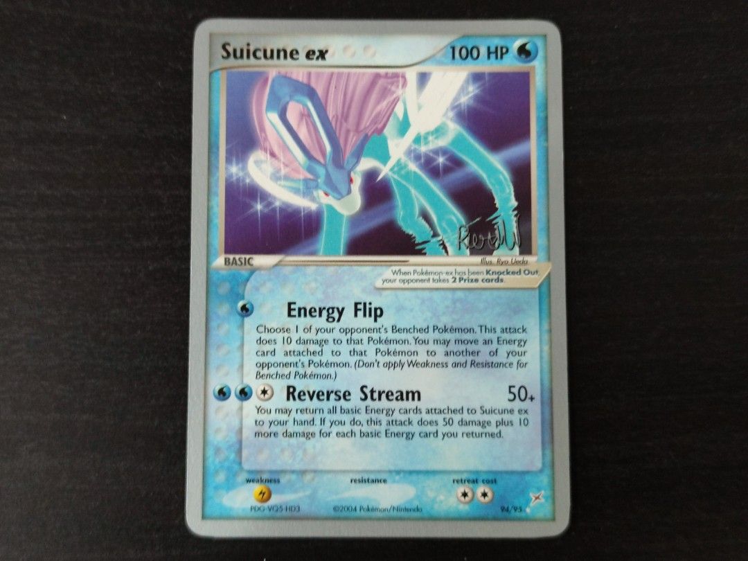 pokemon suicune ex card 010/034 CLB You may move an Energy card attached to that Pokmon to another of your opponents Pokmon Pokemon Suicune EX World Championship