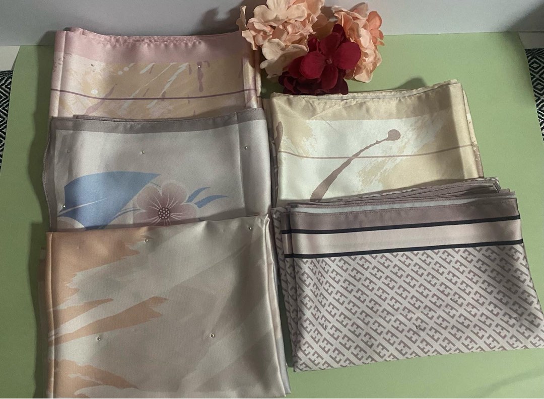printed satin shawl