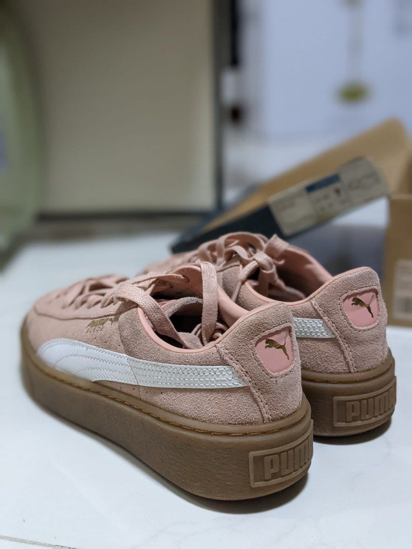 Puma Suede Platforms in Pink Women s Fashion Footwear Sneakers
