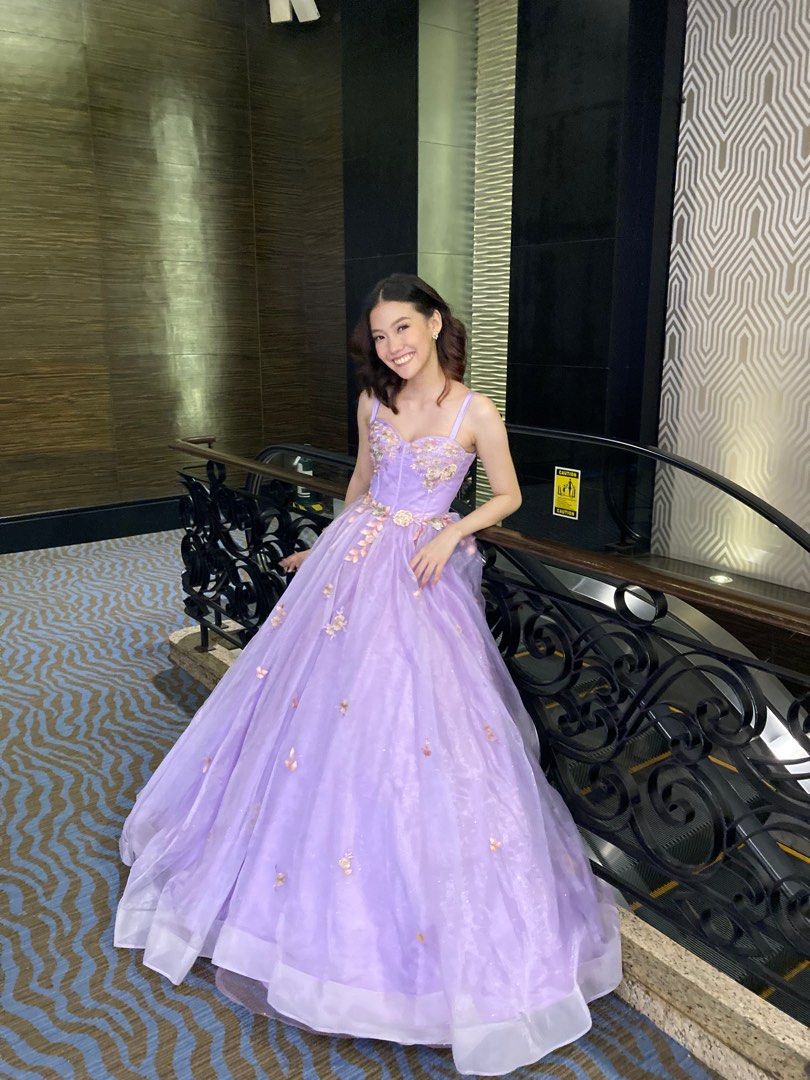 Purple Corset Tulle Ball Gown FOR SALE, Women's Fashion, Dresses & Sets,  Evening dresses & gowns on Carousell