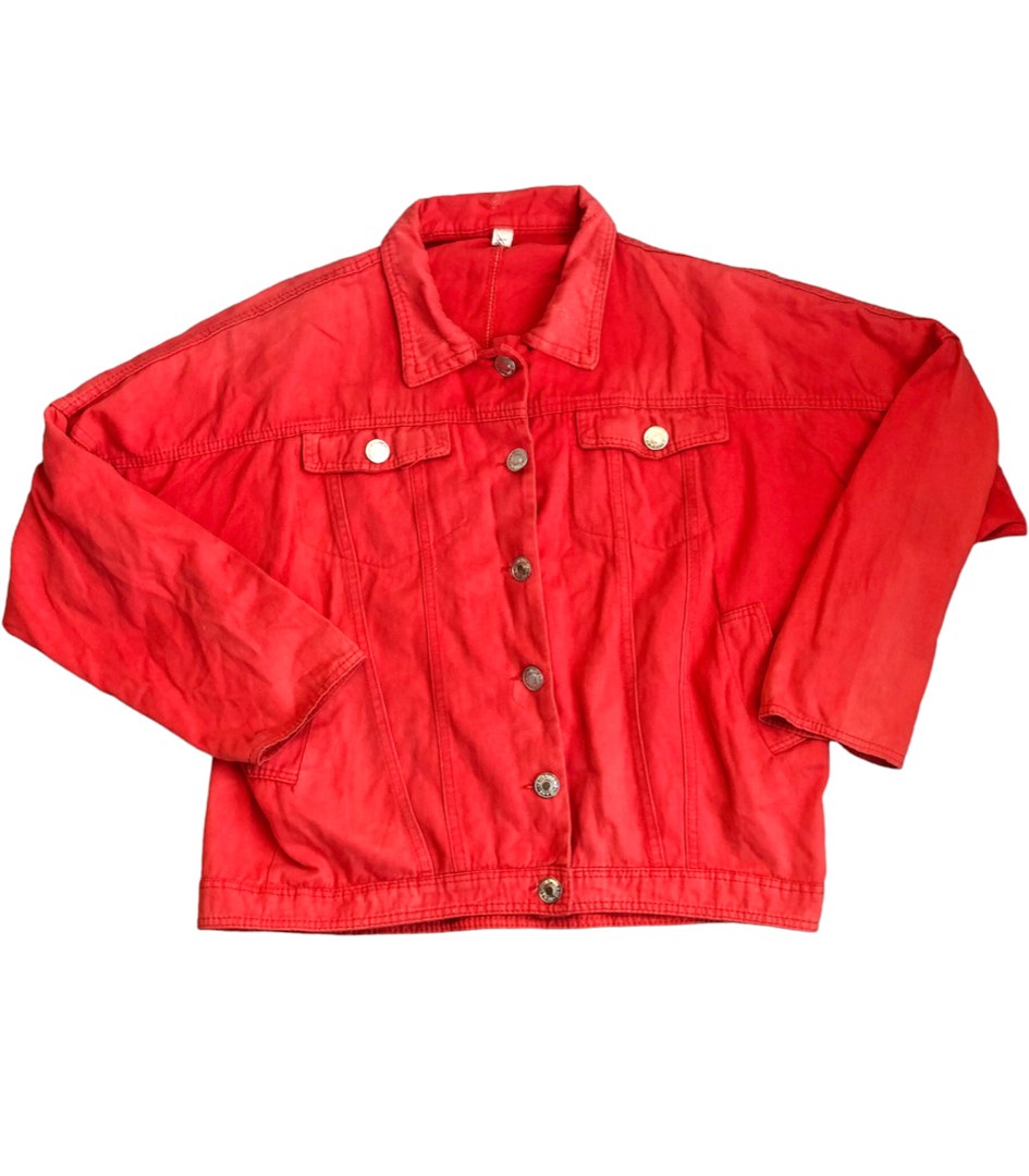 Red Orange Jacket, Women's Fashion, Coats, Jackets and Outerwear on