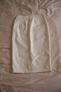 River Island White Leather Skirt