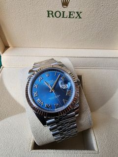 Rolex Datejust 41 mm Blue Roman Dial Flutted Jubilee Bracelet 126334 Nov 2022