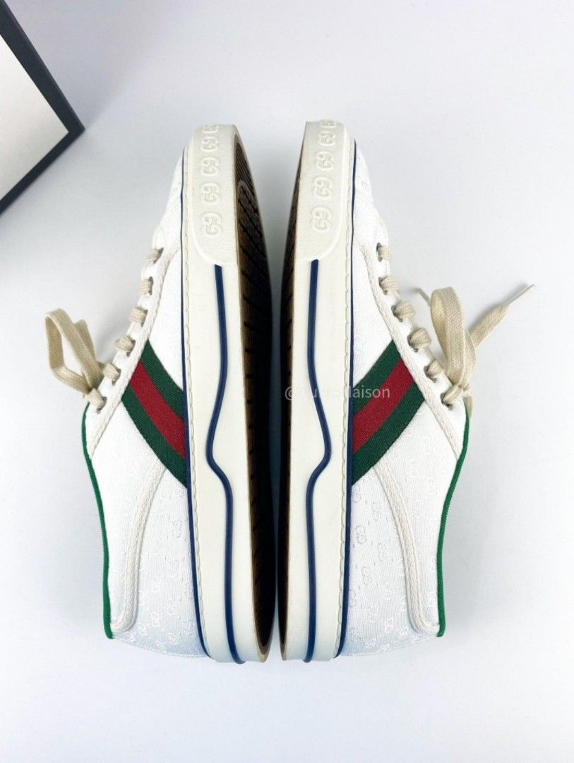 SALE!!! Used once) Like New Condition Gucci Tennis 1977 Series White  Sneakers for Men (Size 6 US, 26cm), Luxury, Sneakers u0026 Footwear on Carousell