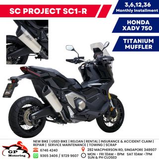 SC-Project - Stainless steel full system with carbon SC1-R exhaust - YAMAHA TMAX  560