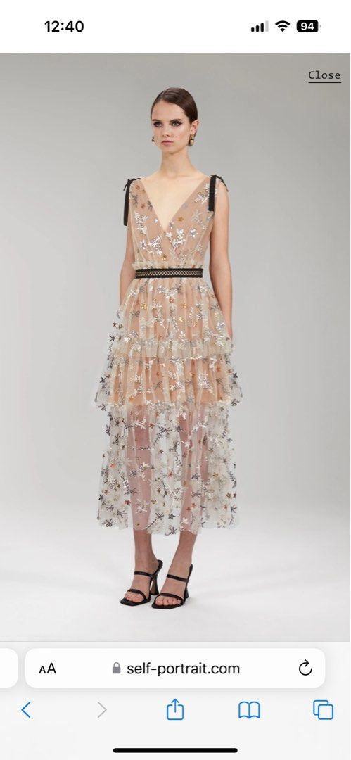 Self portrait top star midi dress