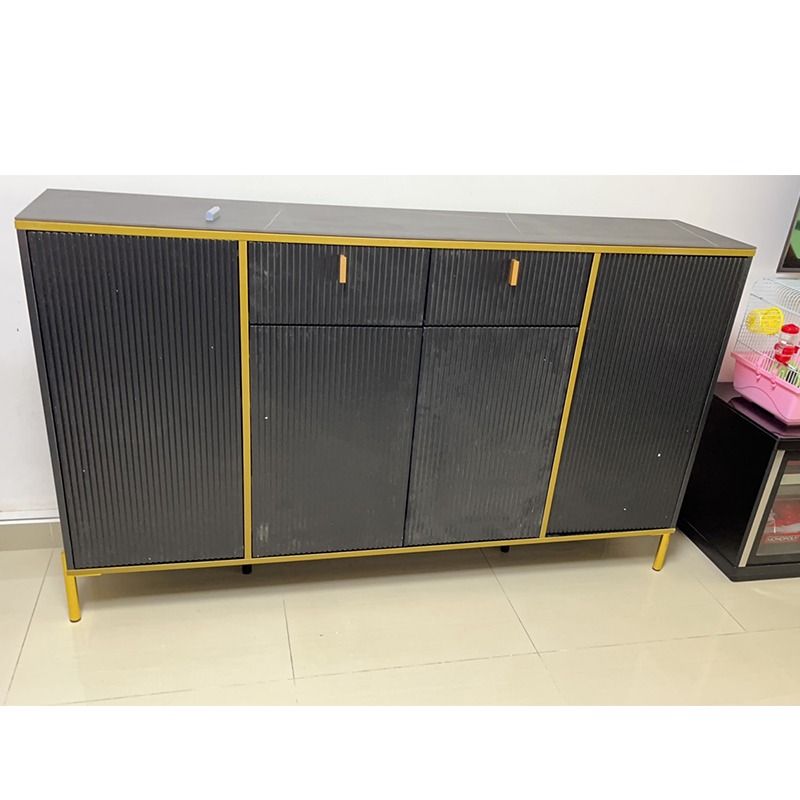 shoe Black & Gold leg Shoe Rack / Free Installation, Furniture
