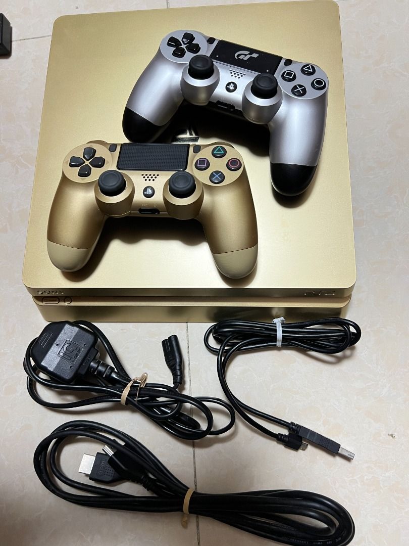 Sony PlayStation 4 Slim 500GB <極罕金色機> 連2手制, 電子遊戲, 電子