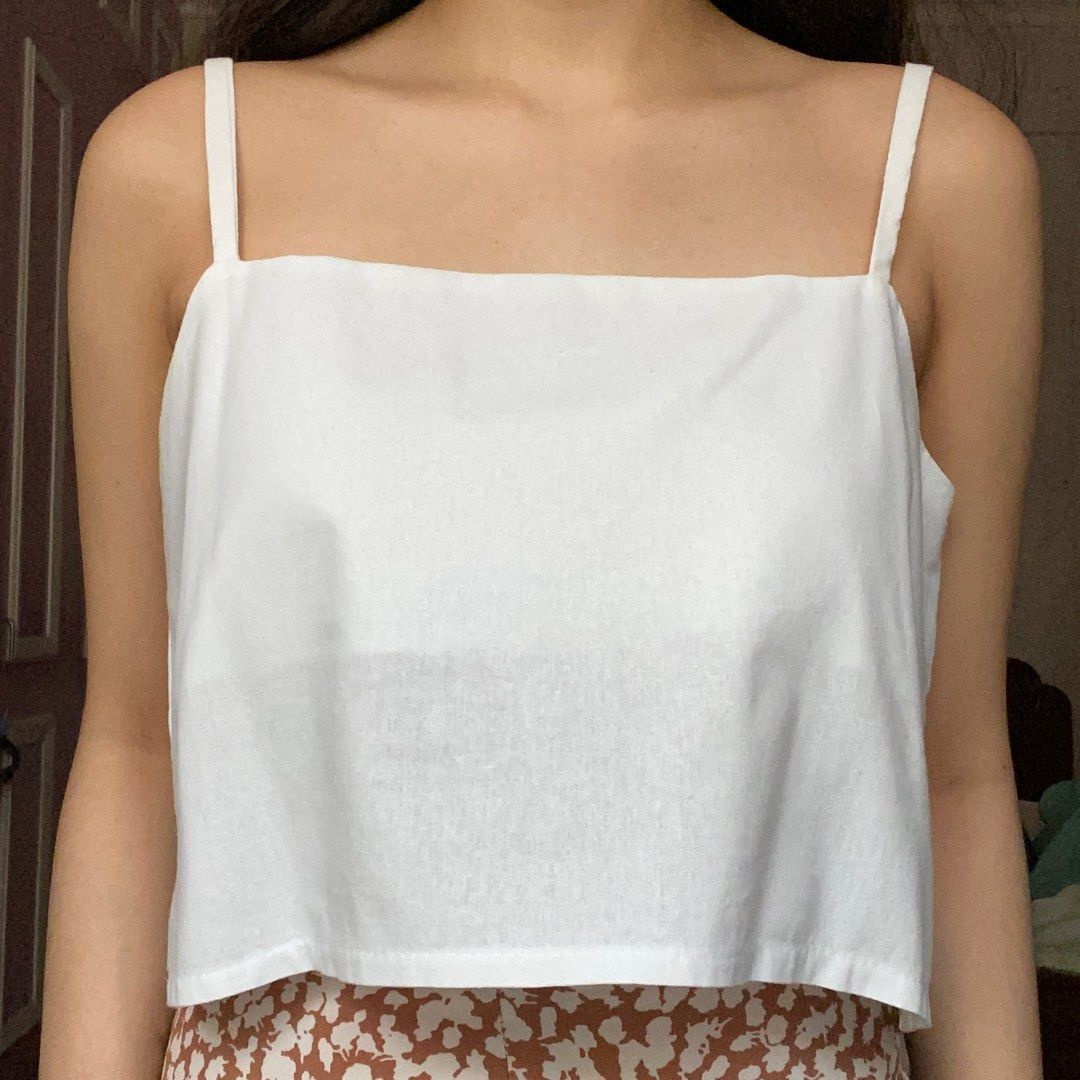 String Classy Linen Top by Basic Manila, Women's Fashion, Tops