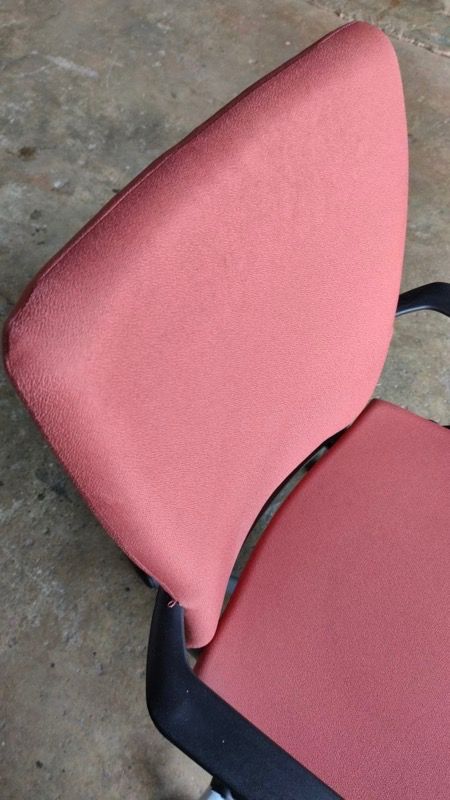 T33-G Kerusi Beroda Low Back Height Adjustable Arm Chair Fabric Orange