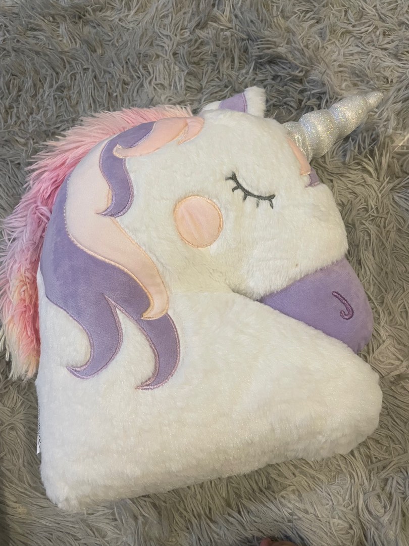 Unicorn Shaped Pillow, Hobbies & Toys, Toys & Games on Carousell