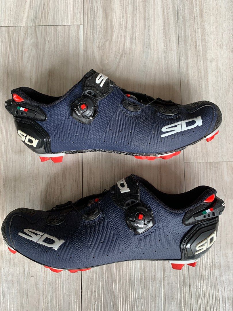 Used SIDI Drako 2 MTB clipless shoes Color Matt blue black very pretty shoes Color and style