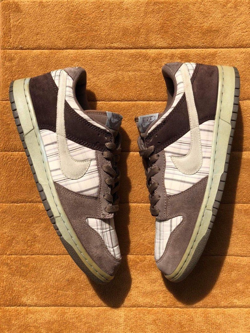 Vintage nike dunk low Palomino Plaid, Men's Fashion, Footwear, Sneakers
