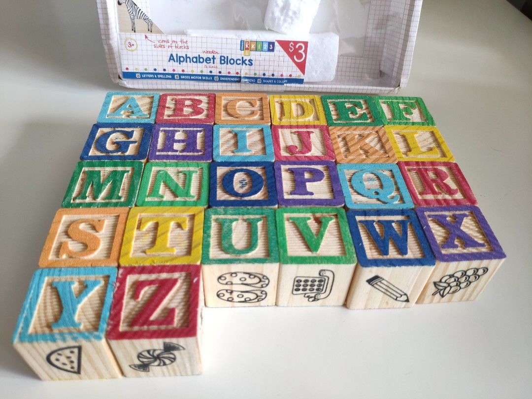 Wooden Alphabet Block Brand Horizon group USA, Hobbies & Toys, Toys