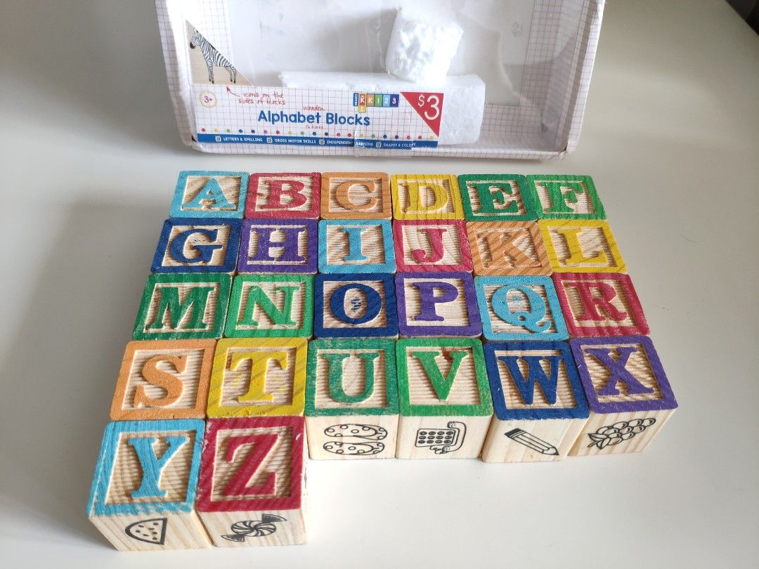 Wooden Alphabet Block Brand Horizon group USA, Hobbies & Toys, Toys