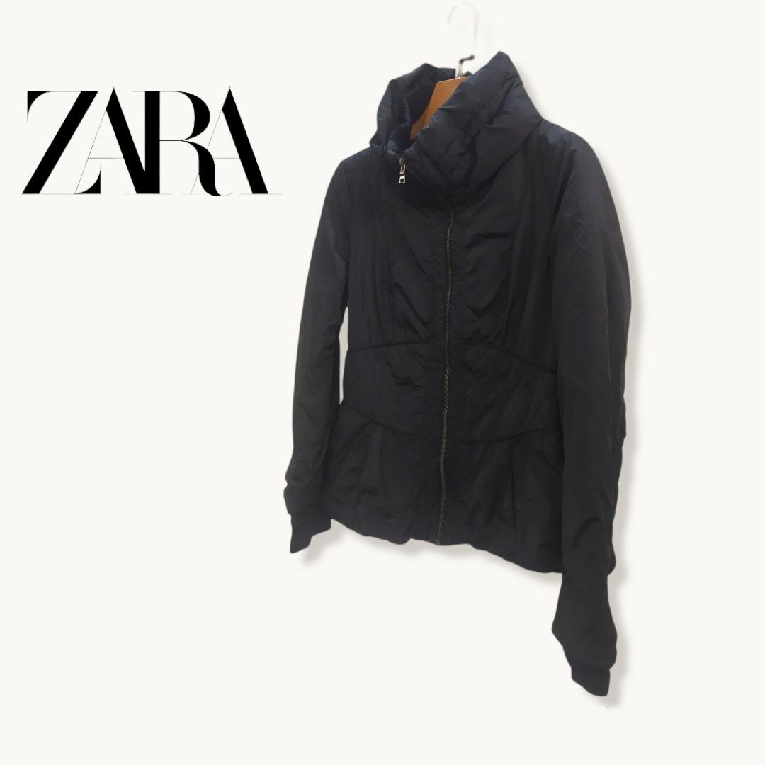 Black puffer jacket womens zara hot sale