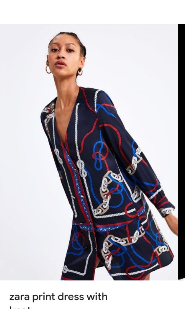 Zara Knot Print Dress atelieryuwa.ciao.jp