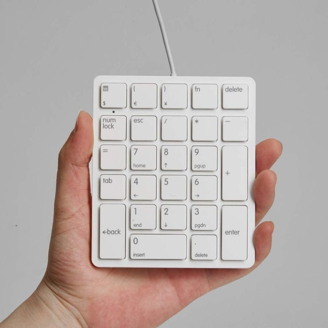 [608] 26 Keys Portable Numeric Keypad Wired Numpad USB External Mini ...