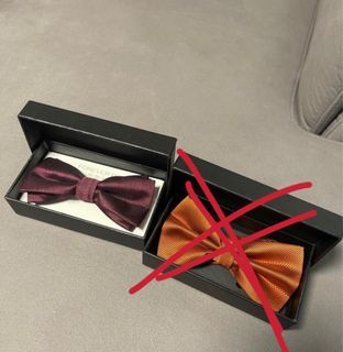 暗紅色煲呔 結婚 prewedding bow tie rose red orange