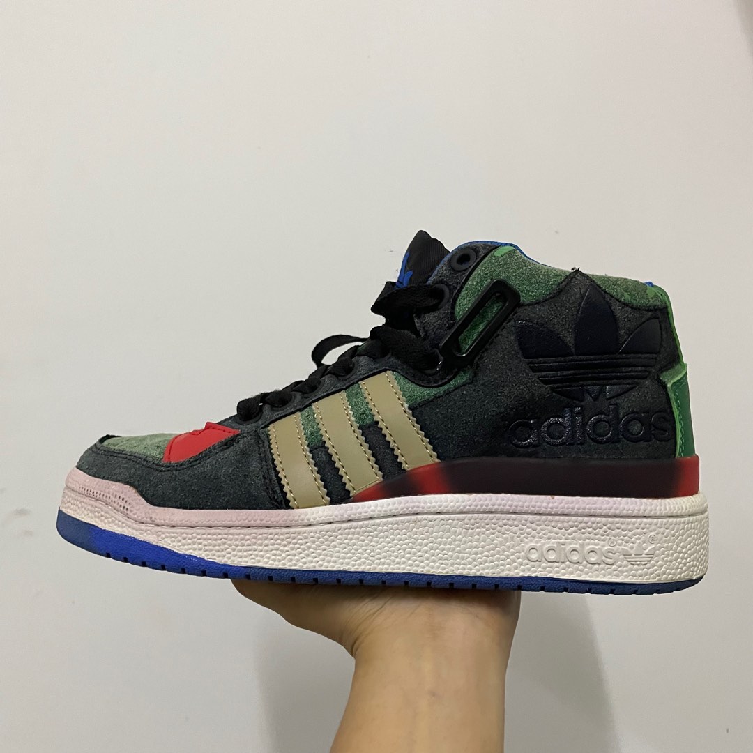 Adidas Forum Mid Rasta Colourway, Women's Fashion, Footwear, Sneakers ...