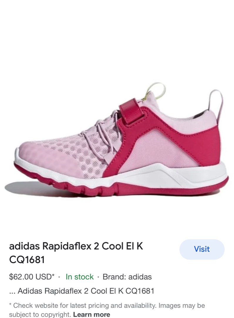 Adidas girl sports shoe Rapidaflex 2 cool US 9 Babies Kids