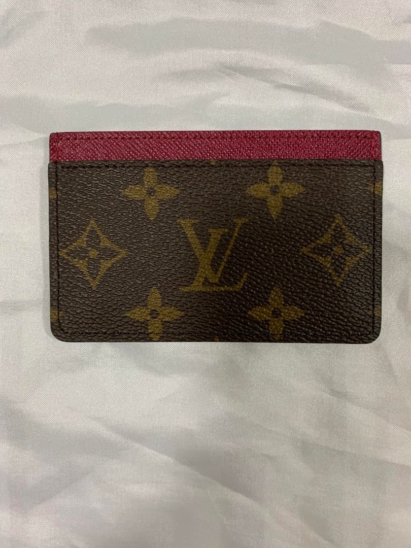 LOUIS VUITTON Monogram Card Holder Fuchsia 1302063