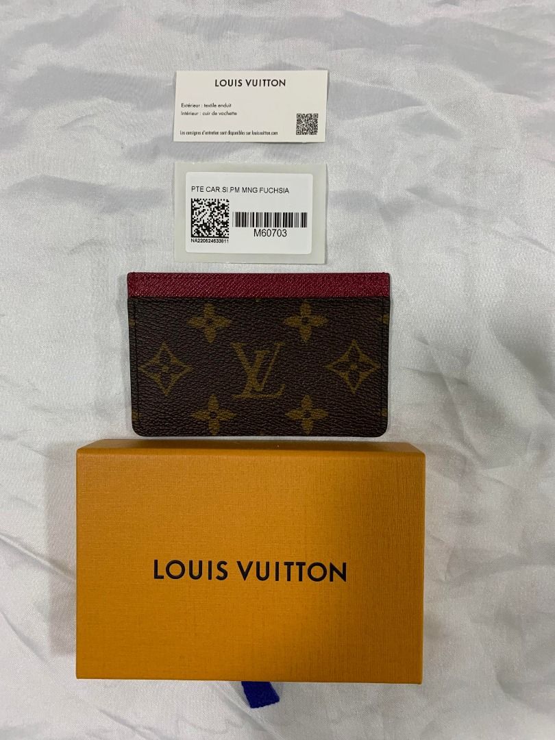 LOUIS VUITTON Monogram Card Holder Fuchsia 1211205