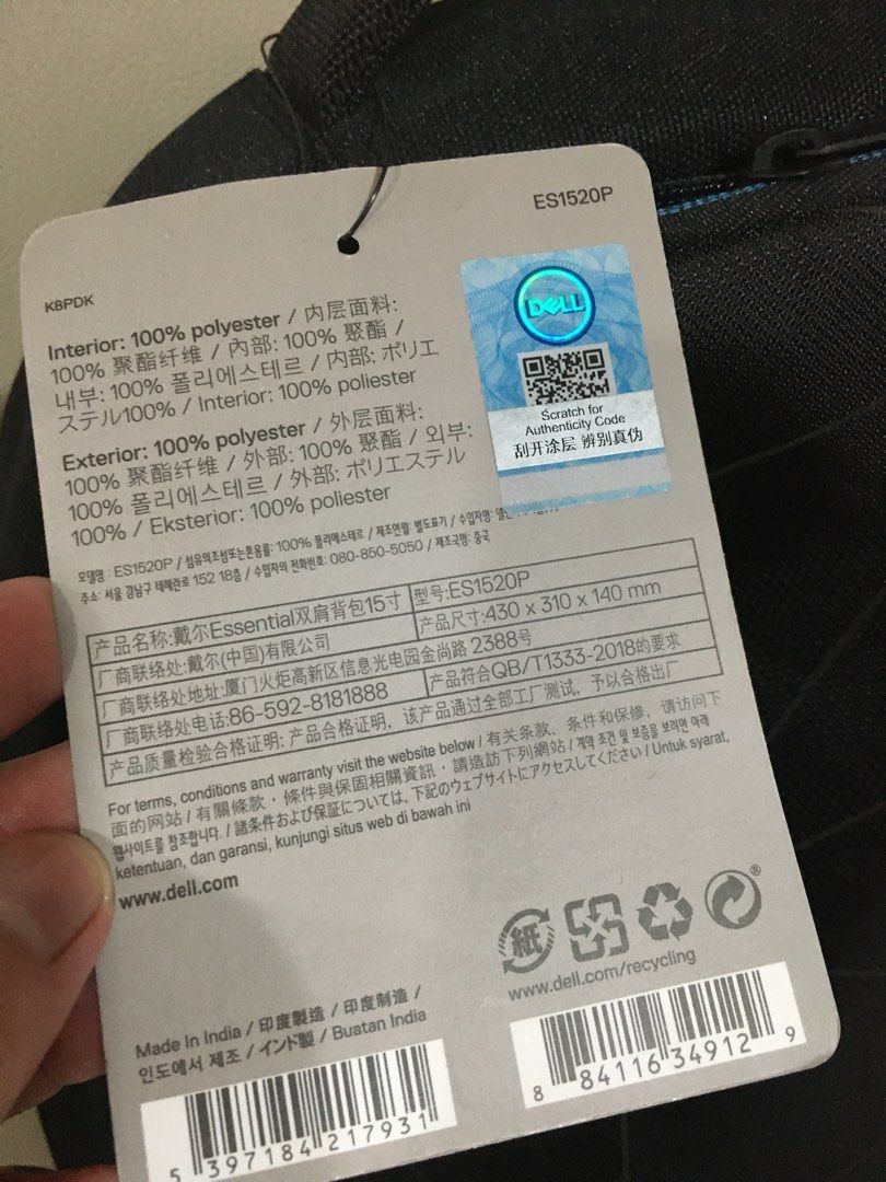 Authentic Dell 15' Laptop Bag | Beg Laptop, Computers & Tech ...