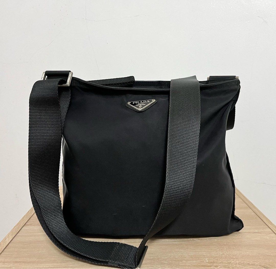 Authentic Prada Tessuto Nylon Sling, Luxury, Bags & Wallets on Carousell
