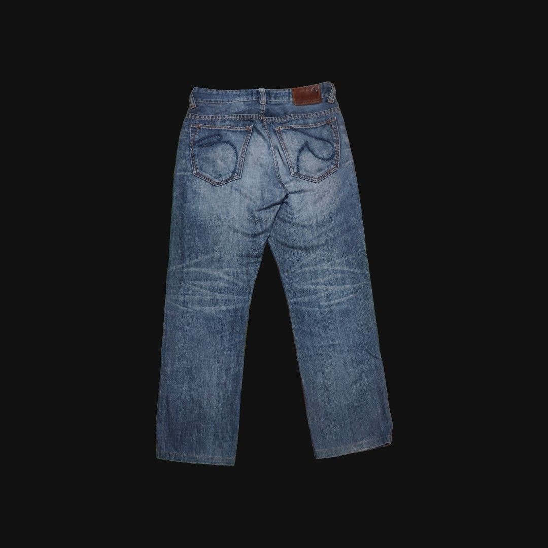 Beanpole Leather Patch Jeans, Men's Fashion, Bottoms, Jeans on Carousell