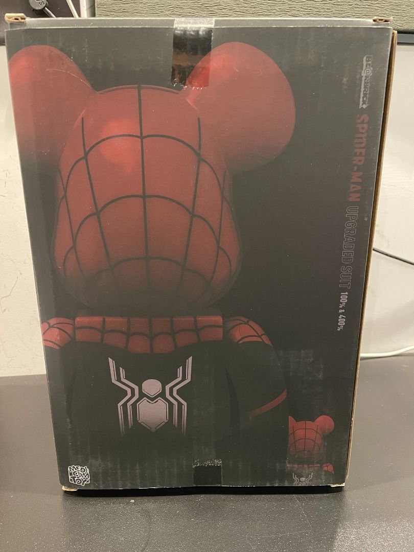 Be@rbrick 400+100% Spiderman Upgraded Suit, 興趣及遊戲, 玩具& 遊戲 