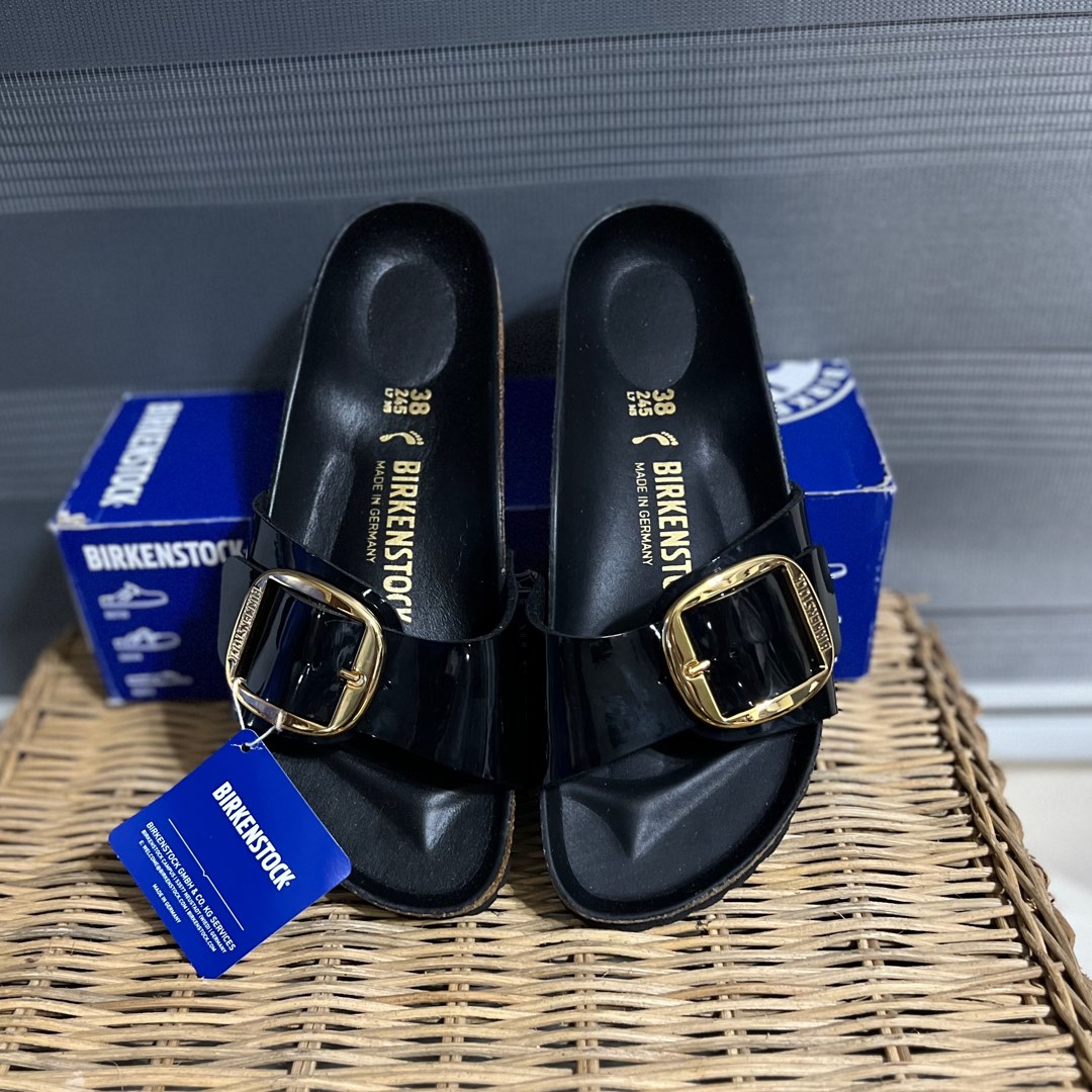 Madrid big best sale buckle black patent