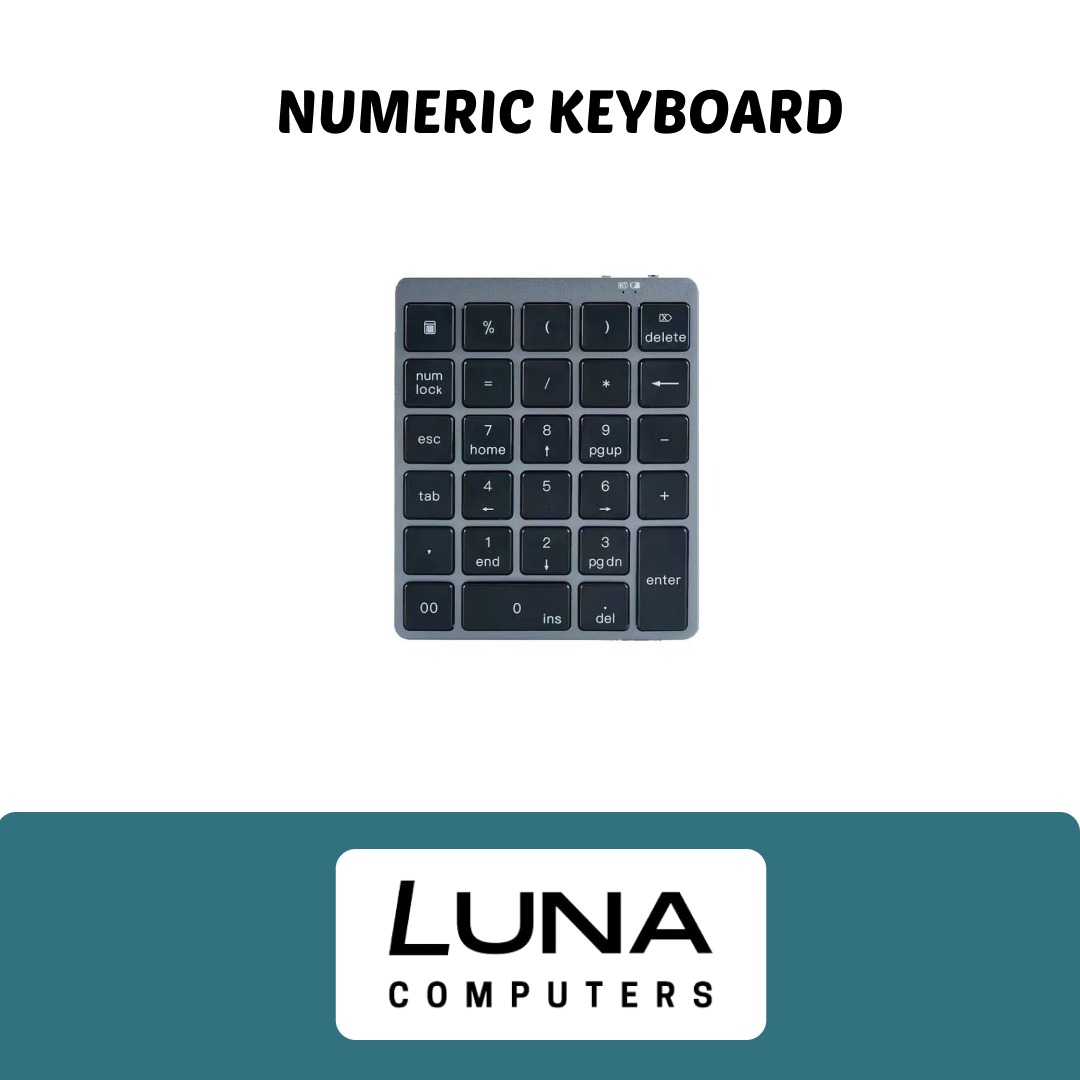 Bluetooth Numeric Keyboard 28 Keys Numberpad, Computers & Tech, Parts