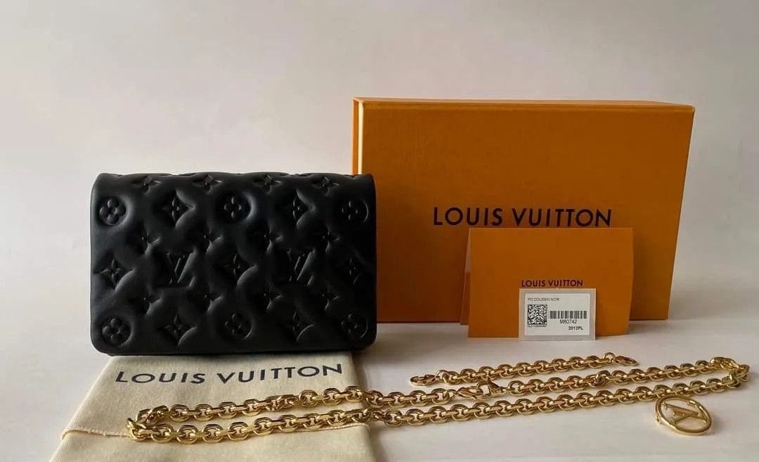 Louis Vuitton Coussin Bag Monogram Embossed Lambskin BB Metallic