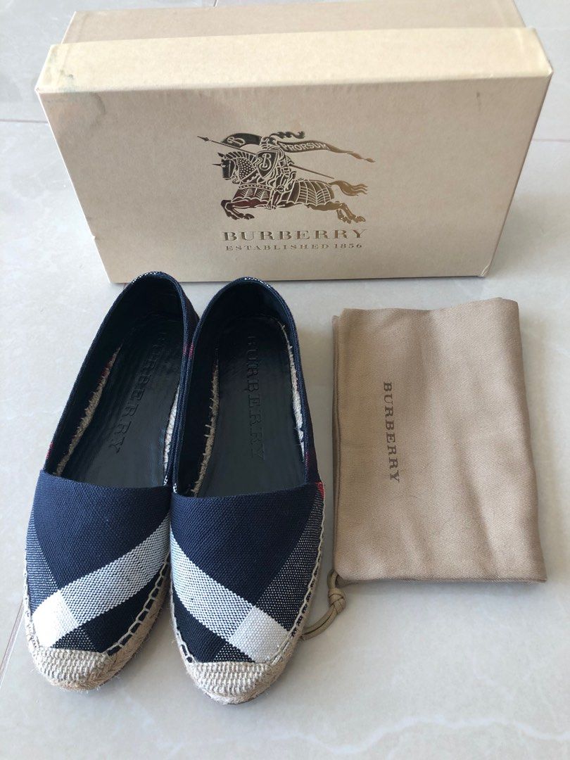 Burberry top espadrille flats