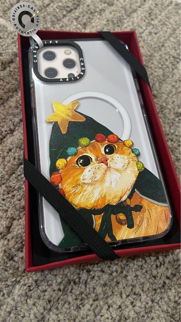 CASETIFY kitty iPhone 13 Christmas design Clear case iPhone 12 Pro Max phone casing (Category: Cases & Sleeves) located in Manila. Submitted by maynecea (Listing ID 1201919764, Image 2). Description: Holiday cat design on this CASETFIY clear case. .