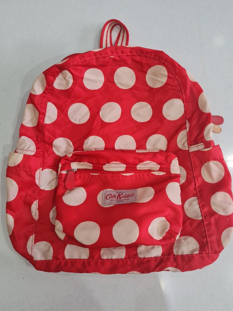 Cath Kidston Foldaway Big Spot Backpack, Women's Fashion, Bags