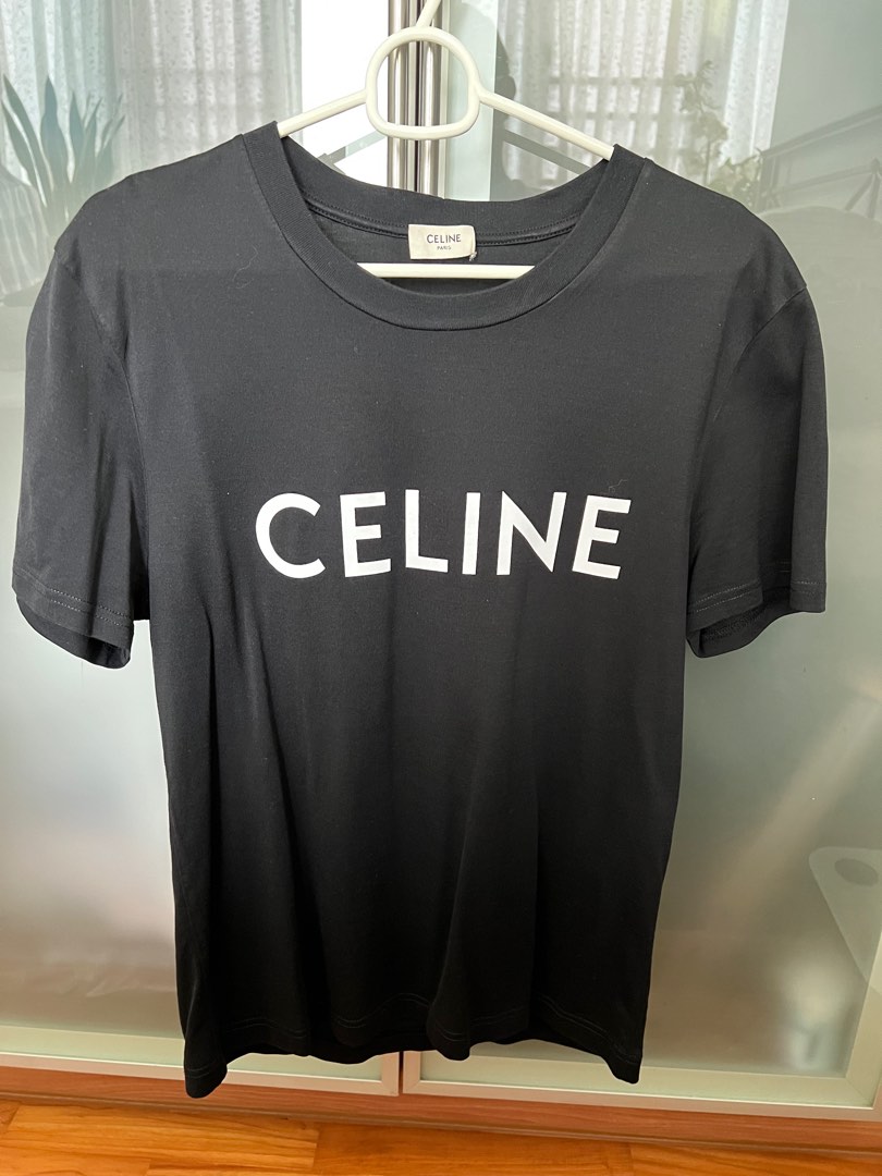 New CELINE Paris Logo Chanel Men Black T Shirt Tee CL1 ($17) ❤ liked on  Polyvore