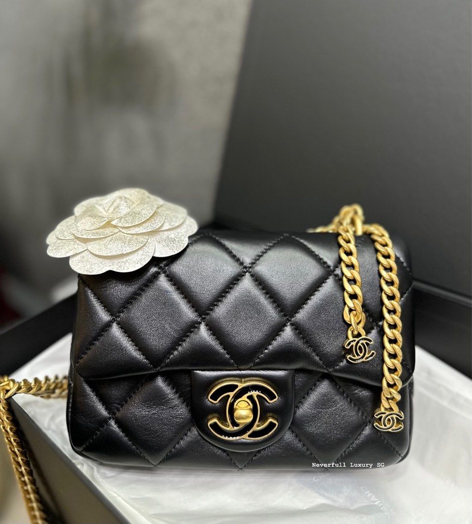 Chanel 22P Unicorn Pending CC Mini Flap Bag with Matte Gold Hardware 