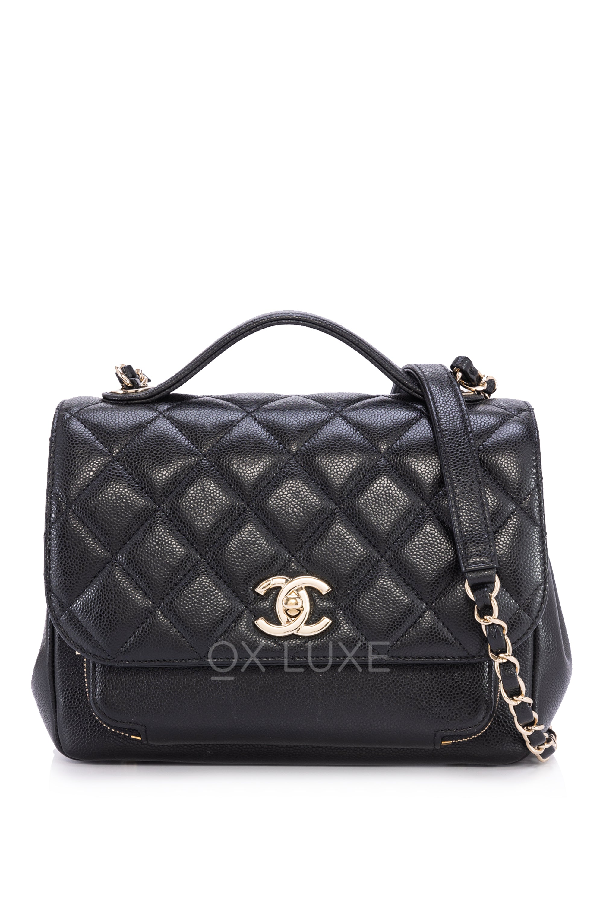 Chanel Business Affinity Medium Crossbody Bag Caviar Leather oxluxe