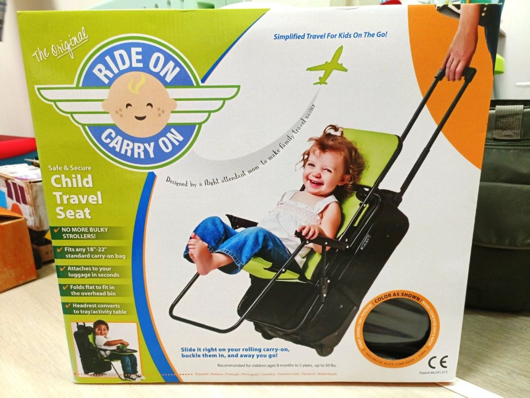 Child Travel Seat Ride On Carry On Black Babies Kids Going